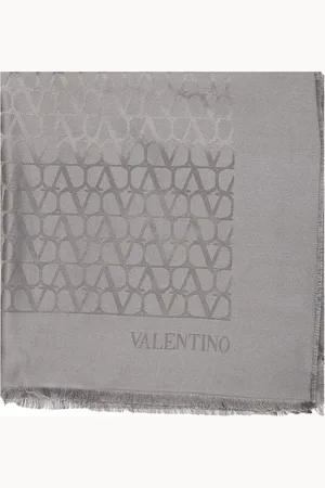 VALENTINO GARAVANI Tilbehør, Dame, Grå, ONE SIZE, Uld, Stilfulde Tørklæder til Alle Anledninger