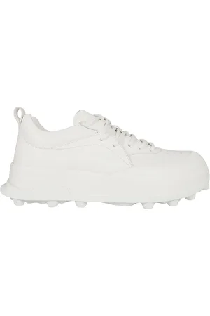 Jil Sander Sko, Herre, Hvid, 45 EU, Læder, Hvide læder sneakers, klassisk stil