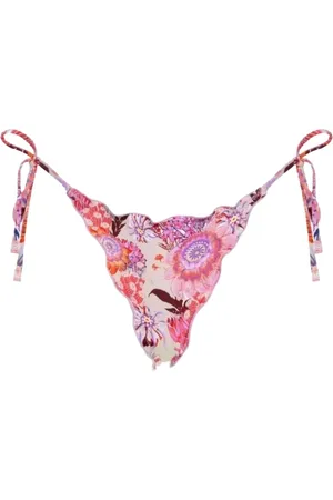 Agua by Agua Bendita Badetøj, Dame, Flerfarvet, M, Polyester, Blomstret Bikini Bund i Pink-Lilla