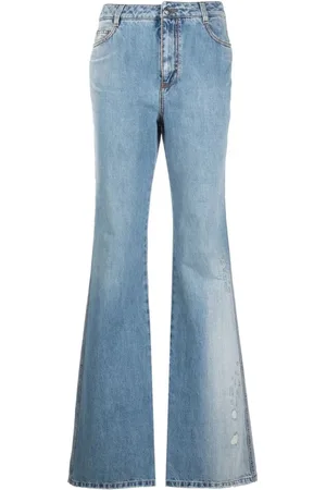 ERMANNO SCERVINO Jeans, Dame, Blå, S, Bomuld, Lyseblå Bootcut Bukser