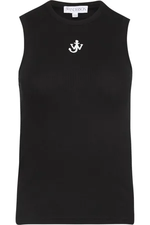 J.W.Anderson Top, Dame, Sort, M, Bomuld, Anchor Logo Tank Top