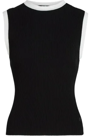 Karl Lagerfeld Top, Dame, Sort, M, Strikket Tank Top