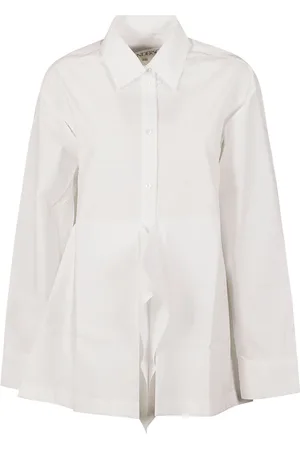 J.W.Anderson Bluser & Skjorter, Dame, Hvid, XS, Bomuld, Peplum Drape Skjorte