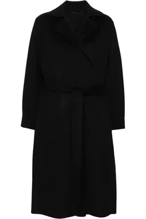 Kenzo Frakke, Dame, Sort, M, Uld, Dobbeltbrystet uldfrakke