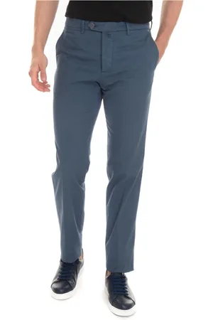 Kiton Bukser, Herre, Blå, W31, Straight Fit Bukser