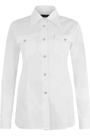 Liu Jo Bluser & Skjorter, Dame, Hvid, XS, Uld, Hvid Skjorte Stilfuldt Design Casual Festligt