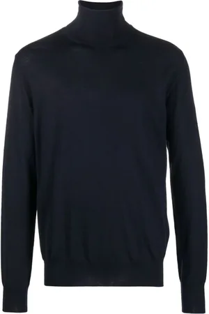 Jil Sander Strik, Herre, Blå, 2XL, Uld, Elegant sweater i uld