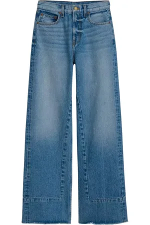 B SIDES Jeans, Dame, Blå, W26, Bomuld, Culotte Jeans Blå Original Skåret