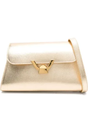 Coccinelle Taske, Dame, Gul, ONE SIZE, Uld, Stilfuld Skuldertaske med Guld-Tone Spænde