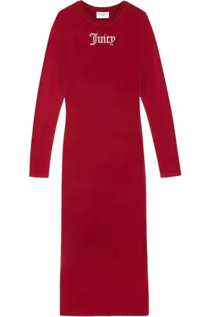 Juicy Couture Kjole, Dame, Rød, S, Polyester, Dizzie Diamanté Midi Kjole