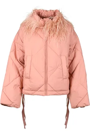 Twin-Set Jakke, Dame, Lyserød, L, Polyester, Polstret jakke 100% polyester