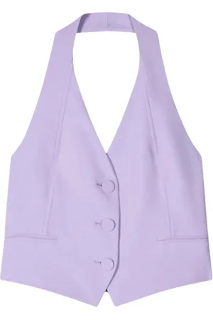 Patrizia Pepe Jakke, Dame, Lilla, M, Polyester, Lilla Jakker med Fly Rivet Detalje