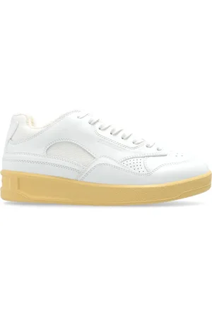 Jil Sander Sko, Dame, Hvid, 36 EU, Læder, Sportssko med logo