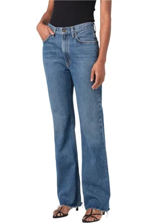 AGOLDE Jeans, Dame, Blå, W27, Bomuld, Vintage-inspireret Baby Flare Jeans