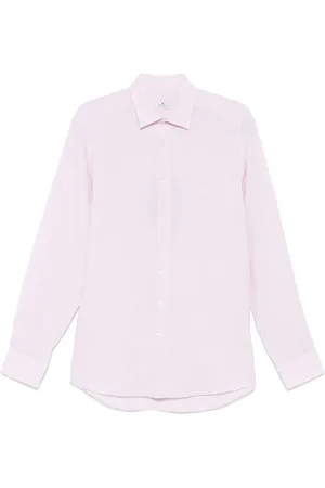 Etro Skjorte, Herre, Lyserød, 3XL, Bomuld, Lyserød skjorte med knapper og Pegaso
