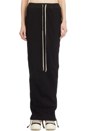 Rick Owens Nederdel, Dame, Sort, S, Sort Pull-On Pillar Nederdel