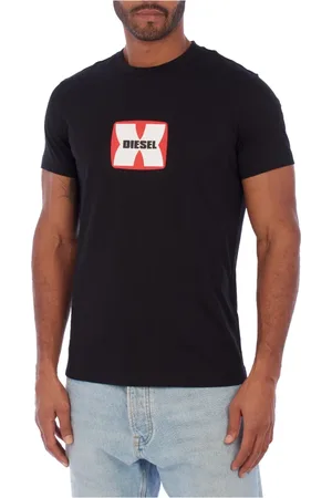 Diesel Top, Herre, Sort, M, Bomuld, Moderne T-shirt med korte ærmer