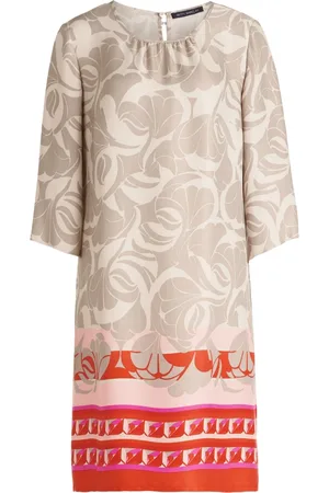 Betty Barclay Kjole, Dame, Flerfarvet, 3XL, Linned, Tropisk Maxi Sommerkjole