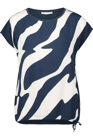 Betty & Co Top, Dame, Blå, L, Uld, Afslappet skjorte med print