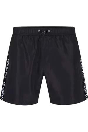Iceberg Badetøj, Herre, Sort, M, Polyester, Sorte badeshorts med tape
