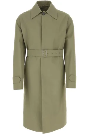 Jil Sander Frakke, Herre, Grøn, L, Bomuld, Armygrøn bomuldstrenchcoat