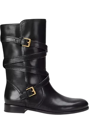 Ralph Lauren Sko, Dame, Sort, 39 1/2 EU, Læder, Læder ankelstøvler Briannah