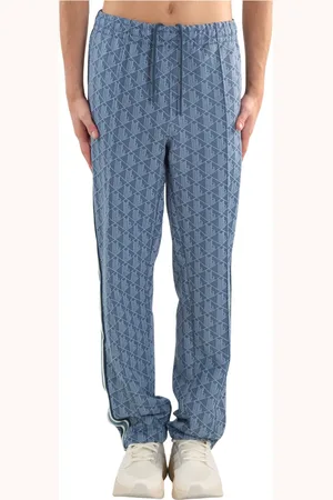 Lacoste Bukser, Herre, Blå, XL, Uld, Stilfulde Monogram Track Pants i HGI