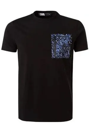 Karl Lagerfeld Top, Herre, Sort, S, Bomuld, Casual Bomulds T-shirt