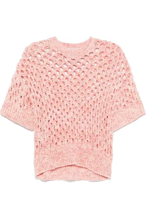 Moschino Strik, Dame, Lyserød, L, Uld, Stilfulde Sweaters Kollektion