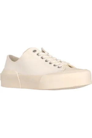 Jil Sander Sko, Dame, Hvid, 35 EU, Bomuld, Low Sneakers
