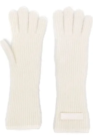 Jacquemus Tilbehør, Dame, Hvid, ONE SIZE, Uld, Gros Grain Handsker