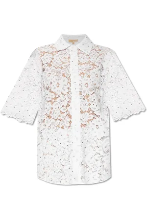 Michael Kors Bluser & Skjorter, Dame, Hvid, XS, Polyester, Blonde skjorte