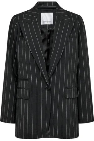 Co`Couture Jakke, Dame, Grå, M, Uld, Antracit Klassisk Blazer til Stilfuldt Garderobe