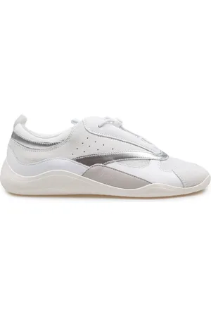 vic matiè Sko, Dame, Hvid, 40 EU, Læder, Hvide og Sølv Læder Sneakers