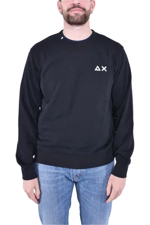sun68 Sweathshirts & Hoodies, Herre, Sort, S, Bomuld, Moderne pasform bomuld hættetrøjer