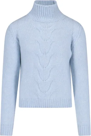 K-Way Strik, Herre, Blå, XS, Uld, Højhalset sweater