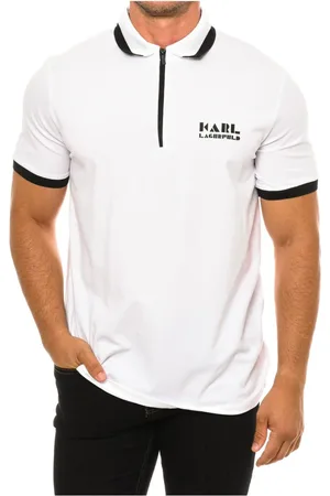 Karl Lagerfeld Top, Herre, Hvid, S, Bomuld, Short Sleeve Polo Shirt
