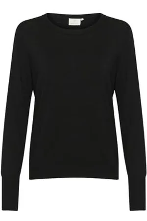 Kaffe Strik, Dame, Sort, S, Uld, Sort Strik Pullover Sweat