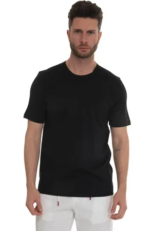 Kiton Top, Herre, Sort, L, Bomuld, Sofistikeret bomulds T-shirt