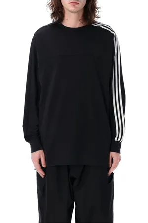 Y-3 Top, Herre, Sort, M, Bomuld, 3-Stripes Langærmet T-shirt