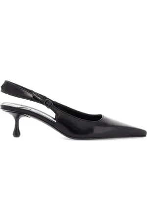 Jimmy Choo Sko, Dame, Sort, 40 EU, Læder, Firkantet Tå Slingback Decolletage Hæle