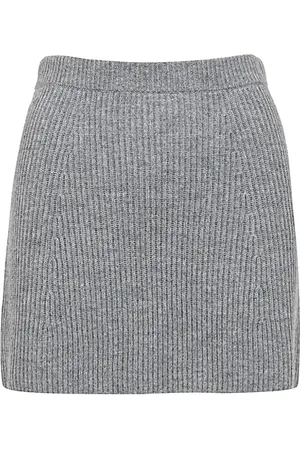 Sportmax Nederdel, Dame, Grå, M, Uld, Stilfuld Nederdel til Kvinder