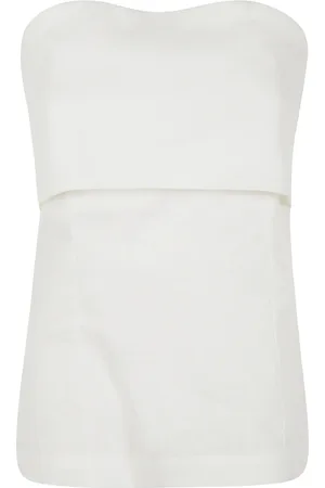 SEMICOUTURE Top, Dame, Hvid, XS, Pepita Crop Top