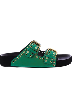 Isabel Marant Sko, Dame, Grøn, 38 EU, Uld, Lennyo Sliders