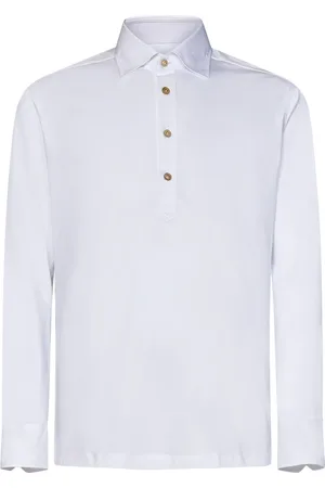 Kiton Top, Herre, Hvid, XL, Bomuld, Hvid Polo Shirt