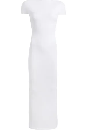 Khaite Kjole, Dame, Hvid, S, Polyester, Basile Maxi Kjole
