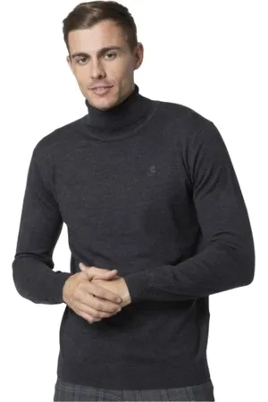 Karl Lagerfeld Strik, Herre, Grå, 2XL, Uld, Ikonisk broderet rullekrave turtleneck