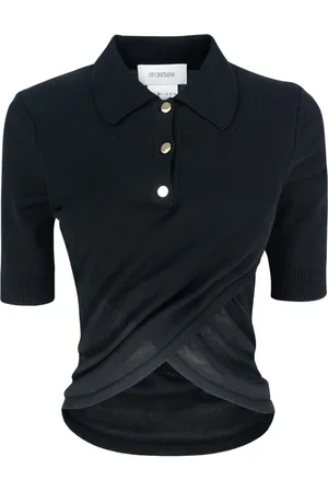 Sportmax Top, Dame, Sort, S, Bomuld, Sorte T-shirts og Polos