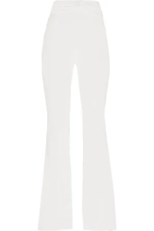 Elisabetta Franchi Bukser, Dame, Hvid, S, Polyester, Elegante Flared Polyester Bukser