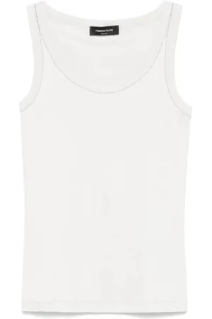 Fabiana Filippi Top, Dame, Hvid, M, Bomuld, Luksuriøs Jersey Top